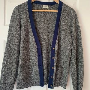 Heather Gray Wool Cardigan